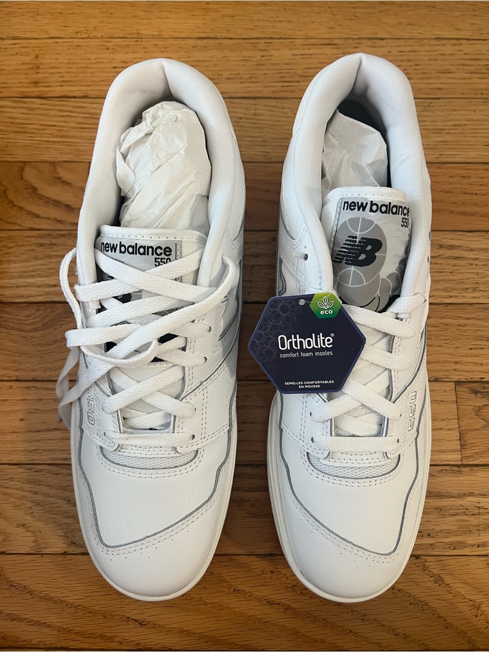 New Balance BB650RWR Shoe Box Label — Dark Gray and white NWT